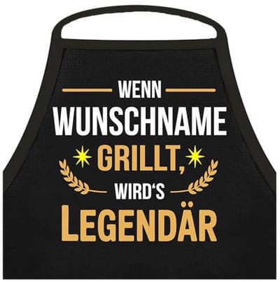 Grappig gepersonaliseerd barbecueschort voor mannen