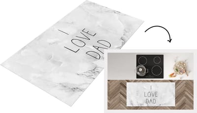 Keukenloper - Loper keuken - Vaderdag - Papa cadeau - Quote - I love Dad - Spreuken - 120x60 cm - Keukenloper vinyl