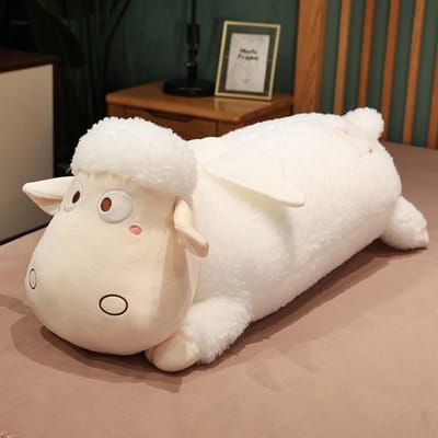 Gevuld Boerenschaap Lam Pluche Speelgoed Kussen Pluche Uniek Zacht Engelenvleugels Lam Dieren Plaid Kussen Hhg Slaapkussen 77-80cm