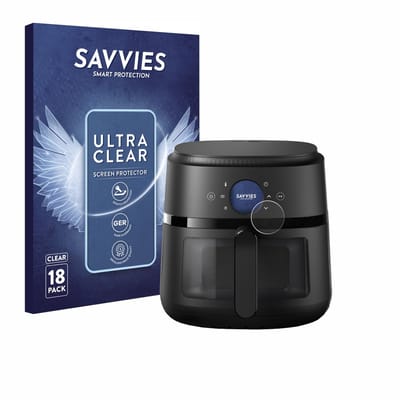 Savvies - Screenprotector voor Philips Airfryer 2000 Gen 2 6,2L - Folie Beschermfolie transparant 18 Stuks