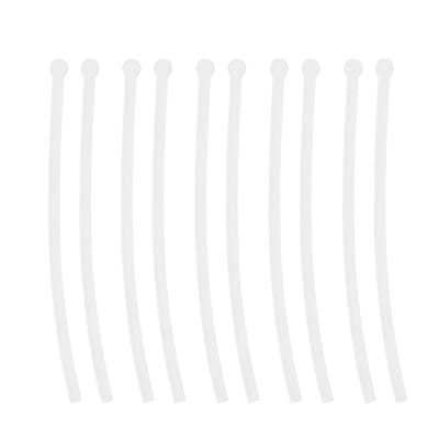 Dailygoods- Oorhaken Antislip - Siliconen Eindpunten - 70 mm - Compatibel met Air Spirit Titaniums - 5 Paar (10 Stuks) - Transparant/Wit - Oorbeschermers