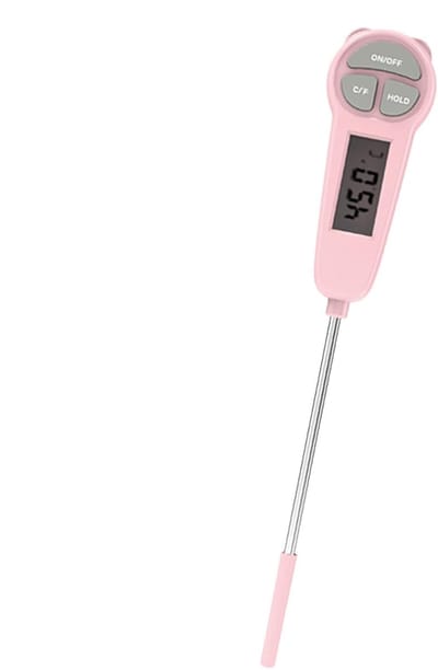 Watertemperatuurmeter - ABS 304 roestvrij staal, voedselthermometer met sonde | Hoge precisie draagbare temperatuurmeter voor picknick, barbecue, reizen, huis