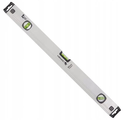 Aluminium waterpas 120cm met 3 waterpassen en verticaal zicht