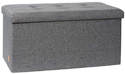 Comfortabele Zitbank met Opbergruimte - Grijs - 76x38x38 cm