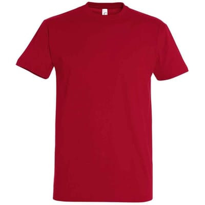 SOLS Unisex Imperial Zwaar T-shirt voor volwassenen (Tango rood)