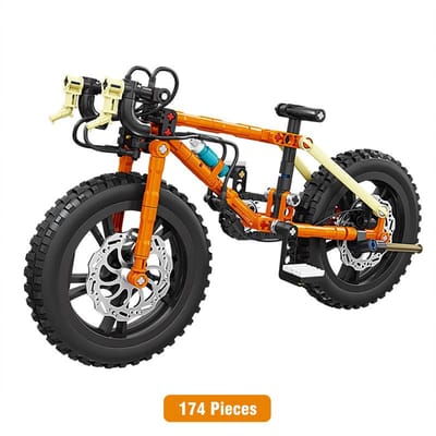 Fiets Bouwstenen Set Mechanische Beweging Mountainbike Moc Stenen Model Speelgoed Voor Kinderen Volwassenen Diy Huisdecoratie Verjaardagscadeaus with box black