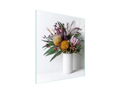 TMK ArtDeko - Snijplank van Glas - 45x52 cm - Kookplaatbescherming - Bloemenmotief