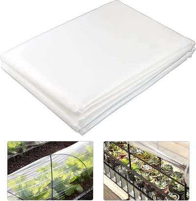 2M x 3M Extra Dikke Polyethyleenfolie Transparante Broeikasfolie, Scheurvaste Polyethyleen Tuinfolie, Plastic Film Transparant Sterk voor Tuinieren Tomatenhuis - 125Mu / 500G