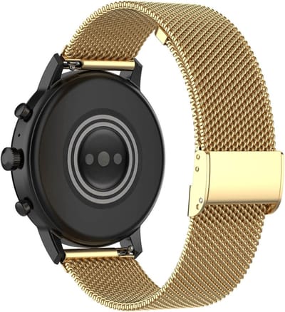 Milanees bandje - geschikt voor Garmin Vivoactive 4 / Venu 2 / Venu 3 / Forerunner 255 / 265 - goud
