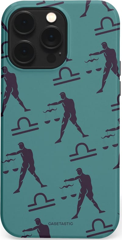 Casetastic Hoesje Geschikt voor Apple iPhone 14 Pro Max Magsafe - Stijlvolle Beschermende Duo-layer Case - Zodiak weegschaal