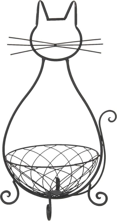Clayre & Eef Decoratie schaal Kat 31x25x55 cm Bruin IJzer