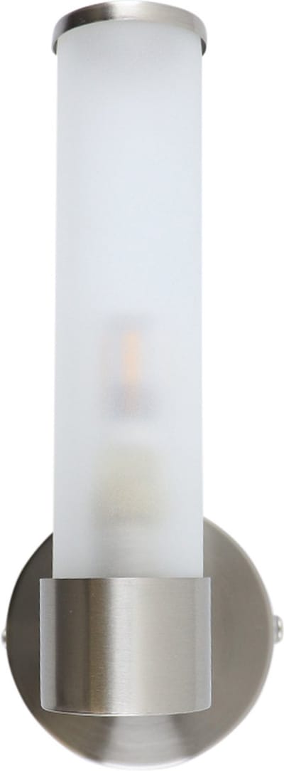 Olucia - CALLUM - Badkamer Wandlamp - Nikkel / Wit - Geschikt voor Badkamer - Vorm: Rechthoek