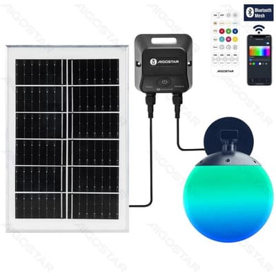 Aigostar Bluetooth mesh, op zonne-energie slimme wandlamp 20 W RGBCCT kleurrijke lamp