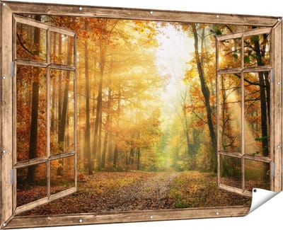 Gards Tuinposter - 90x60 cm - Tuindoek - Tuindecoratie - Wanddecoratie buiten - Tuinschilderij