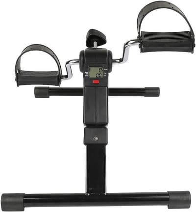 Mini Hometrainer - Onderbouw Fiets - Been Arm Training - LCD Scherm - 37x50x235 cm - Zwart