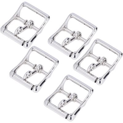 5 Pièces Boucle de Ceinture Simple Élégant Installation Facile Boucle Métallique de Rechange pour Fabrication de Sacs Portefeuille Colliers pour Animaux de Compagnie 25mm / 0.98in white