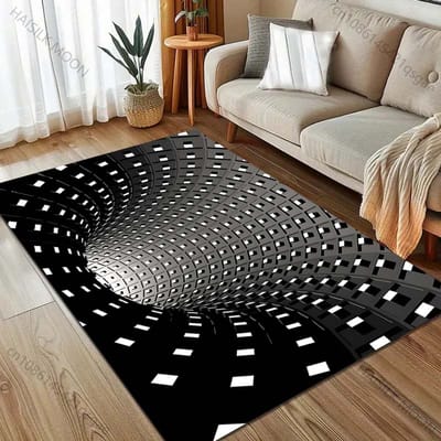 Stereoscopisch 3D Illusie Patroon Tapijt voor Slaapkamer Woonkamer Bedzijde Bank Vloermat Modern Huisdecoratie Vloerkleed Luxe Cadeau 50x80cm (20x31in)