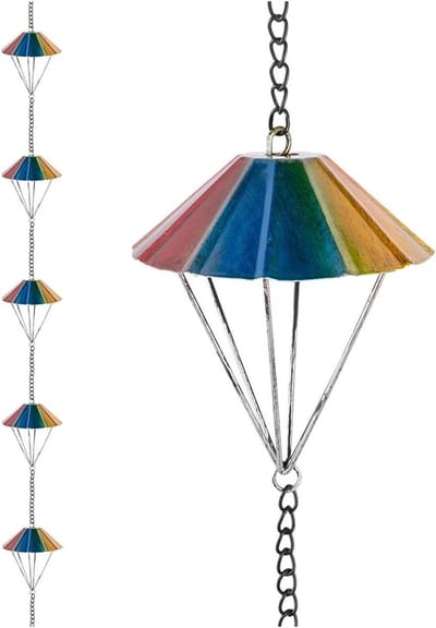 Regenketting - Afvoerketting - Tuindecoratie - IJzeren Kunst - 2.94 meter - Gekleurd