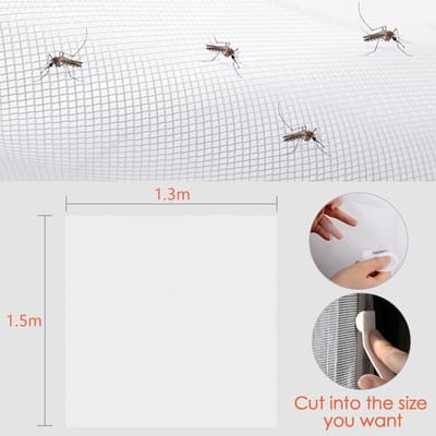 Magnetisch Vliegenraam voor Ramen - Hor tegen Muggen en Insecten - Set van 4 Stuks 150 x 180 cm