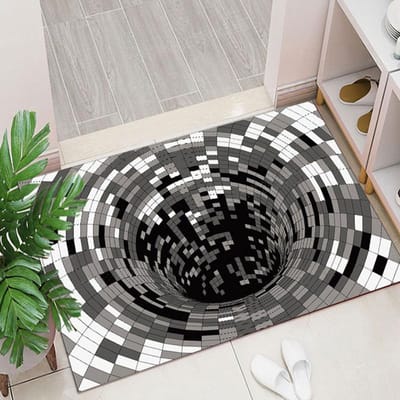 3D Driedimensionaal Kristalfluweel Vloermat Cartoon Duizeligheid Tapijt Huis Slaapkamer Woonkamer Deurmat Badkamer Antislip Voetmat 50x80
