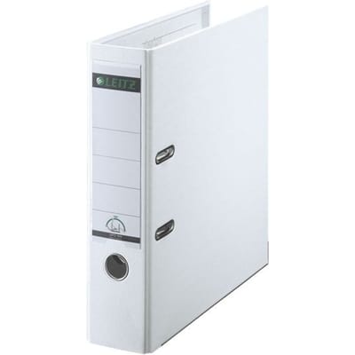 Leitz 180° Kunststof Ordner - 90% Gerecycled Karton - 30% pre-consumer gerecycled plastic - Rugbreedte van 82 mm - A4 - Wit