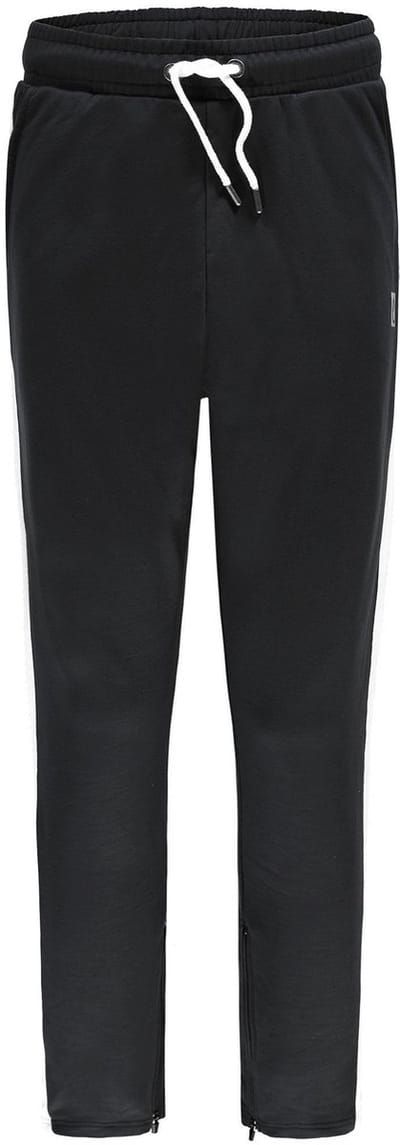 Re-Born - Sportkleding- Sportbroek - Sport trainingsbroek - Broek met ritsen aan de pijpen - Broek met zakken - Heren - Zwart/Wit - Maat S