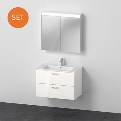 Duravit XBase FurnitureSet 83 cm, with mirror cabinet XB007604545