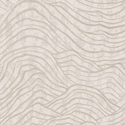 Grafisch behang Profhome 395072-GU vliesbehang gestructureerd met abstract patroon glanzend wit zilver 5,33 m2