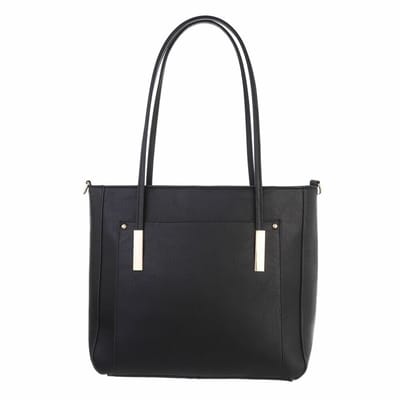 Middelgrote dames schouder tas Liz-zwart-verstelbare afneembare schouderriem-LxBxH 35x13x30