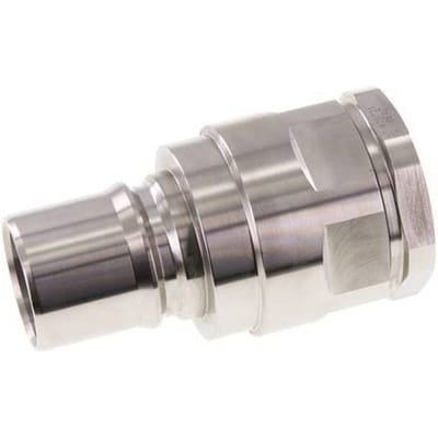 RVS DN 40 Hydraulische Koppeling Insteeknippel G 1 1/2 inch Binnendraad ISO 7241-1 B D 44.5mm