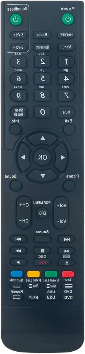 Afstandsbediening - Universele Bediening - TV Bediening - Direct Klaar Voor Gebruik - 15 x 8 cm - Zwart