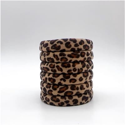 Set van 6 Elastische Scrunchies voor Vrouwen, Leeuwenkop Haarbanden, Beschadigingsvrije Haaraccessoires voor Dames en Meisjes