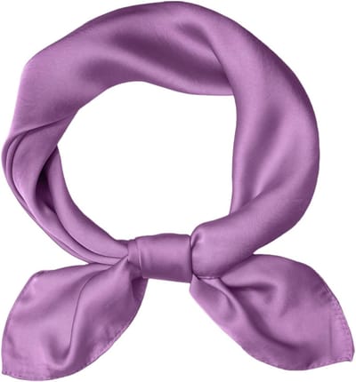 Elegante Zijden Sjaal voor Dames, Retro Ascot Sjaal, 28 x 28 Inch, Perfect als Haarband of Hoofddoek, Ideaal voor Carnavalskostuums en Cosplay Accessoires