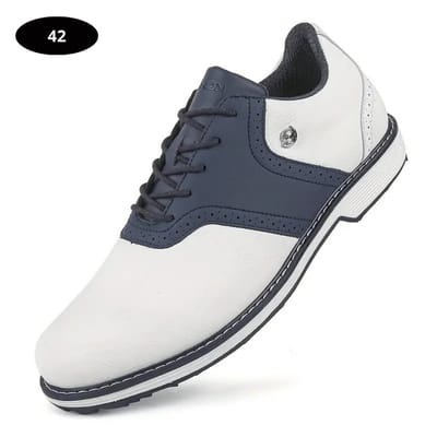Bovista Golfschoenen Heren - Sneakers - Golfkleding - Golfschoenen Antislip - Waterdicht - Golfen - Blauw & Wit 42
