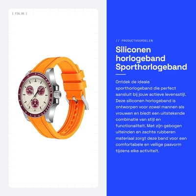 Dailygoods- Horlogeband 20mm/22mm - Zacht Siliconenrubber - Sporthorlogeband - Universele Compatibiliteit - Lichtgewicht - Roestvrijstalen Sluiting - Horlogearmband