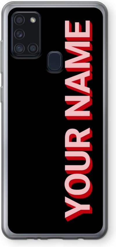 Gepersonaliseerd - Case Company® - Hoesje geschikt voor Samsung Galaxy A21s hoesje - Namecase - Soft Cover Telefoonhoesje - Bescherming aan alle Kanten en Schermrand