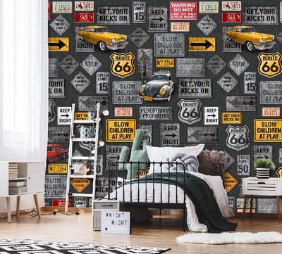 INGK Behang - Thomas - route 66