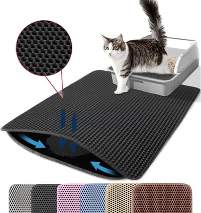 Kattenbakmatten - Kattenbakmat - kattenmat - Anti-spat kattenbakmatten - Grote kattenbakmatten - Kattenbenodigdheden