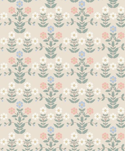 Boråstapeter Vliesbehang 4812 - New Heritage - Bloemen Beige - 53cm x 10.05m