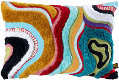 PTMD - Sierkussen Courtneay Blue rectangle embroidery cushion lines