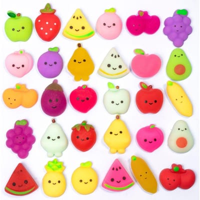103050 Fruit Mochi Squishy Speelgoed Stressverlichting Watermeloen Banaan Squishies Fruit Squishy Feestartikelen voor Kinderen Klaslokaal Prijs yellow