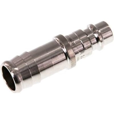 RVS 316L DN 7.2 (Euro) Luchtkoppeling Insteeknippel 13 mm Slangpilaar