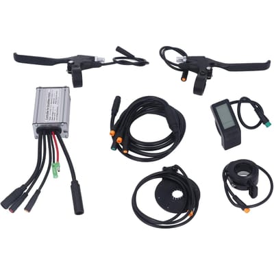 Elektrische Fiets Modificatie Kit Waterdichte 15A Controller LCD4 Paneel Kit voor 250W Motor
