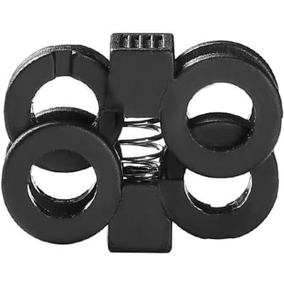 Bloqueur de cordon Corde à vent Butée à ressort Bascule pour lacet de chaussure Pince pour lacet de chaussure Cordon de serrage antidérapant Vêtements noir
