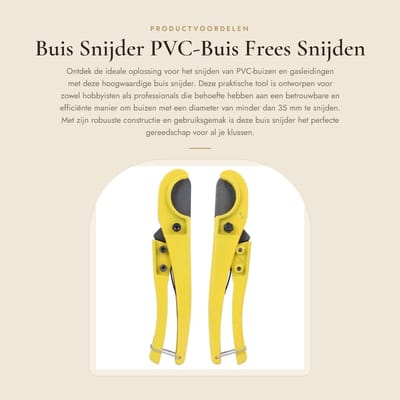 Dailygoods- Buis Snijder Staal - PVC Snijden - Gasleidingen - Tot 35 mm - Pijpsnijder - Schaar voor Sanitair