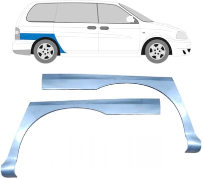 Reparatiepaneel achterspatbord voor Kia Carnival 1998-2006 / Links + Rechts