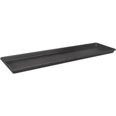 Elho Green Basics Balkonbak Schotel 40 - Schotel voor Balkon Buiten - Ø 37.5 x H 2.5 cm - Living black