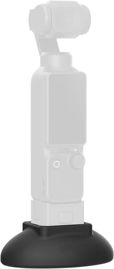 Siliconen standaardbasis voor DJI Osmo Pocket 4/3, antislip bureauhouder met oplaadopening, stabiele steun voor videoproductie en fotografie