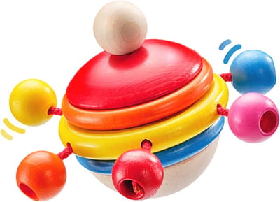 Houten Spinning Grijpen Speelgoed 7,5 cm - Kleurrijk en Educatief Speelgoed voor Kinderen