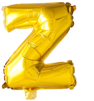 Folie Ballon Letter 16″ Z - Goud | 41 cm